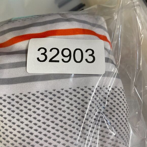 Ben Hogan Polo Shirt Men XL Gray Striped Collared Button Up Short Sleeve Regular - Picture 6 of 6